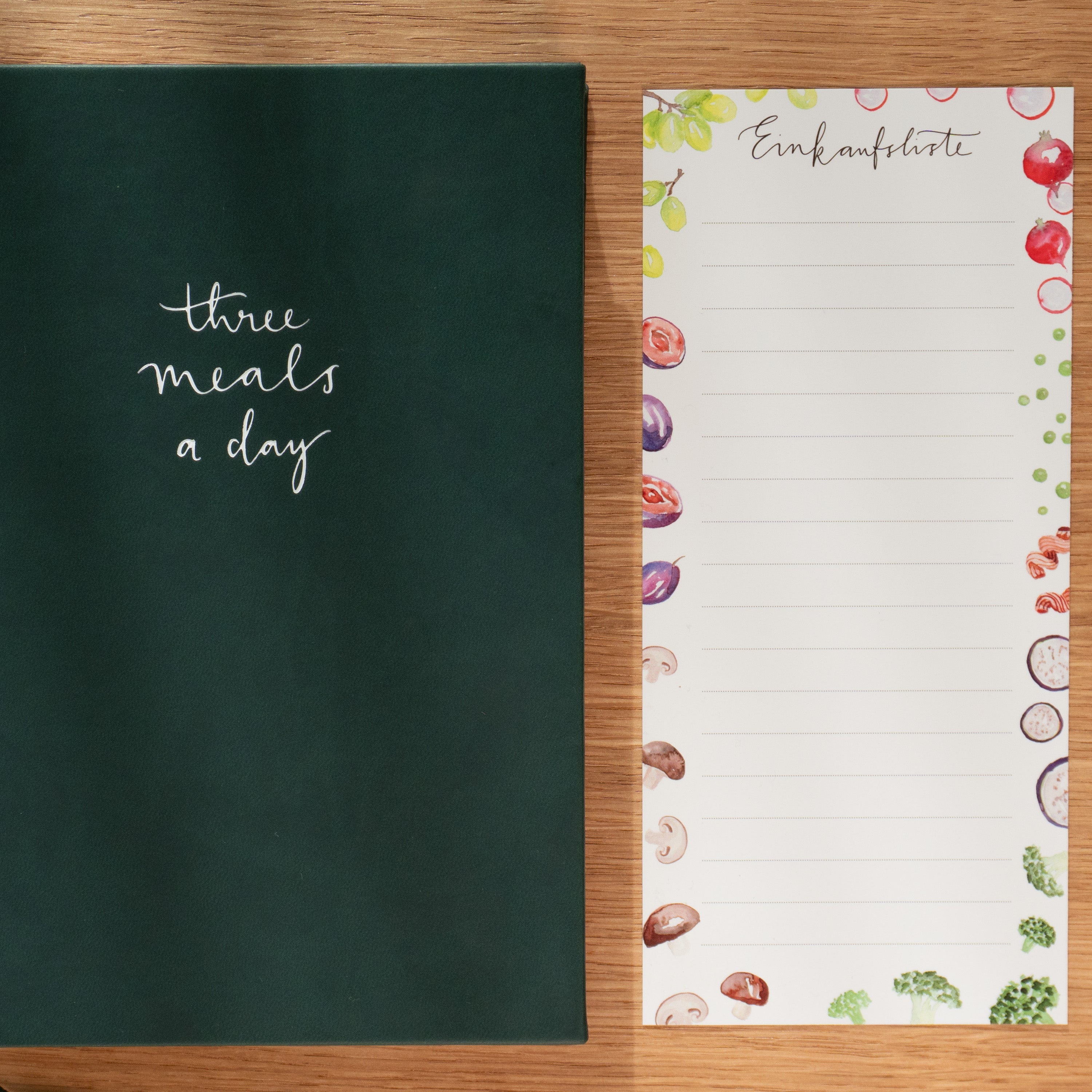 three meals a day - Planer inkl. Einkaufsliste