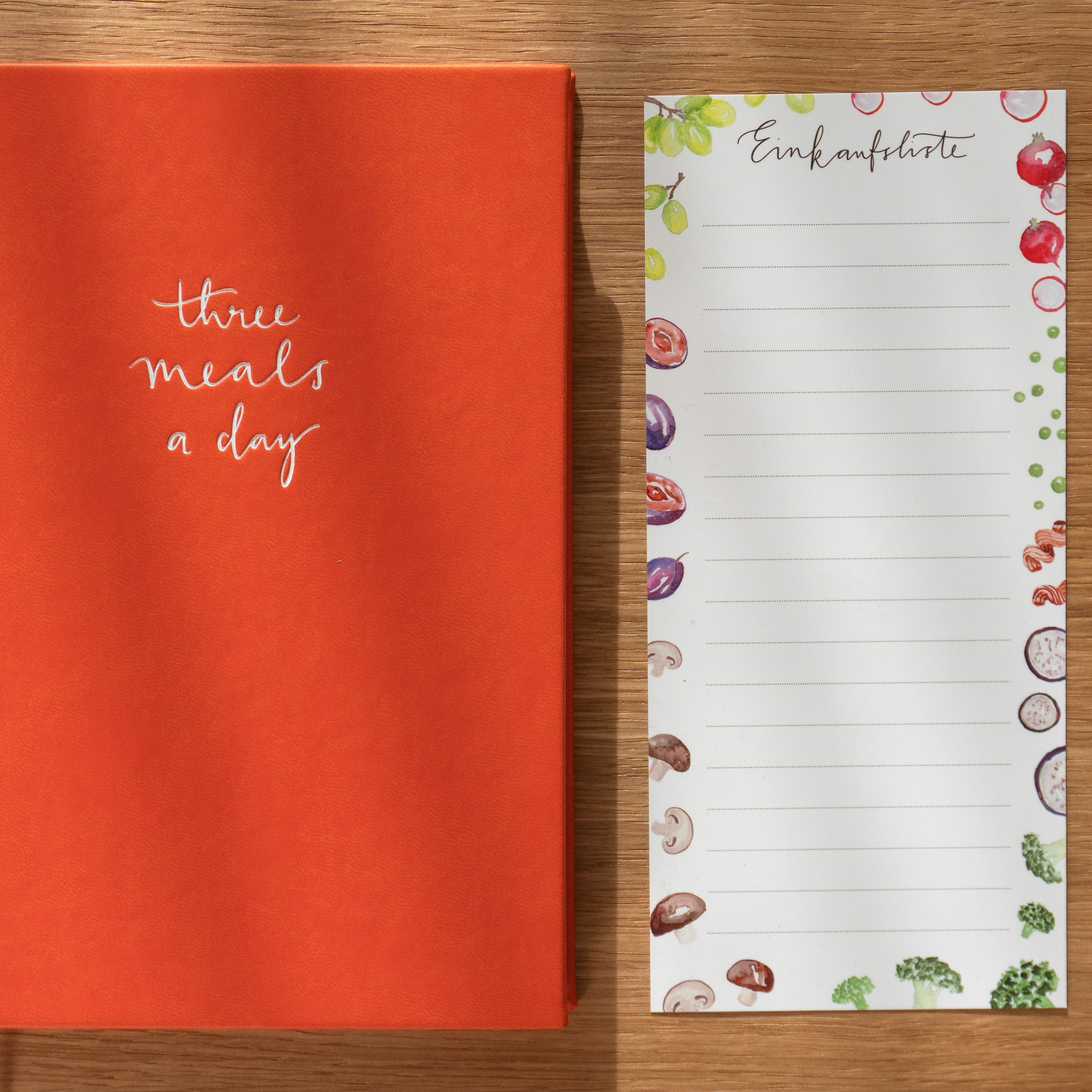 three meals a day - Planer inkl. Einkaufsliste